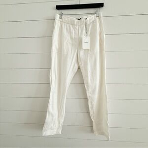 Theory Women's White Linen Utility Pants